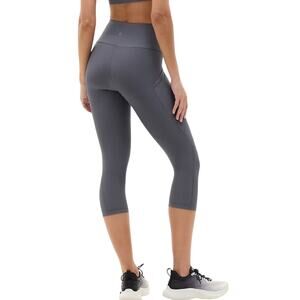 Athleta Interval Stash Capri Small Slate Womens